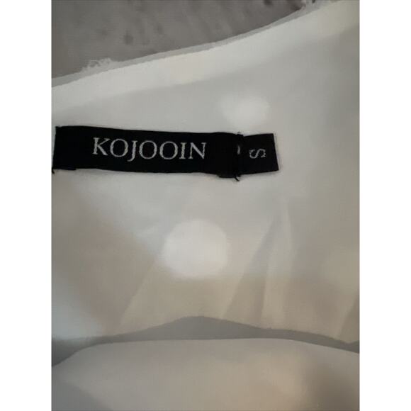 KOJOOIN One Shoulder Swiss Dot Relaxed Dress Women’s S New - Picture 7 of 8